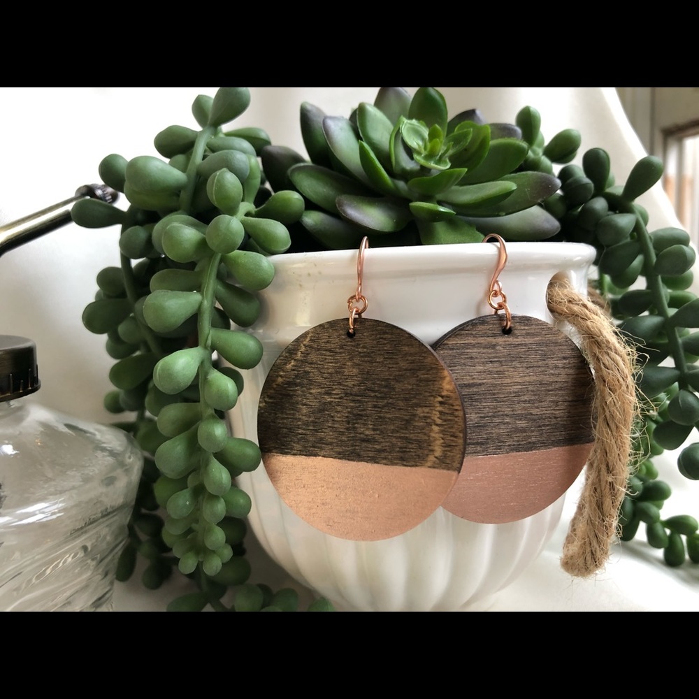 Handmade Boho Wood Earrings